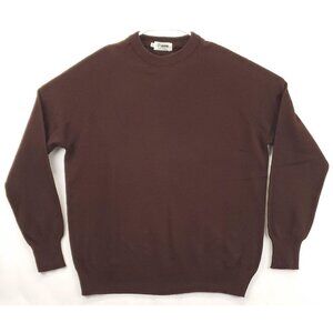 Vintage Colombo Sweater Mens XL Brown Italian Crew Neck